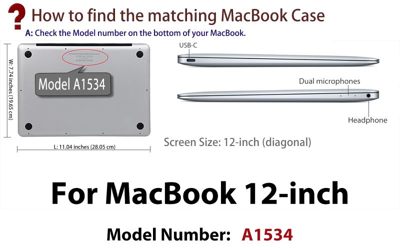 UESWILL Smooth Soft Touch Matte Hard Shell Case Cover Compatible with MacBook 12 inch with Retina Display (Model: A1534) + Microfibre Cleaning Cloth, Red - Image 2